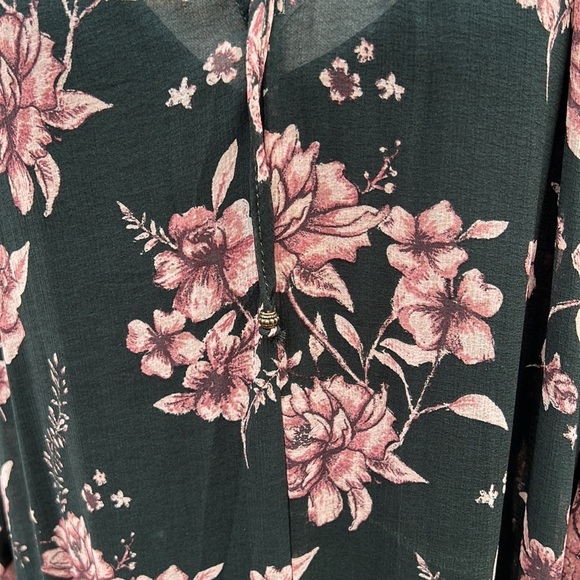 NWT! FREE PEOPLE size S forest combo feeling groovy ruffled long dress - Picture 6 of 14